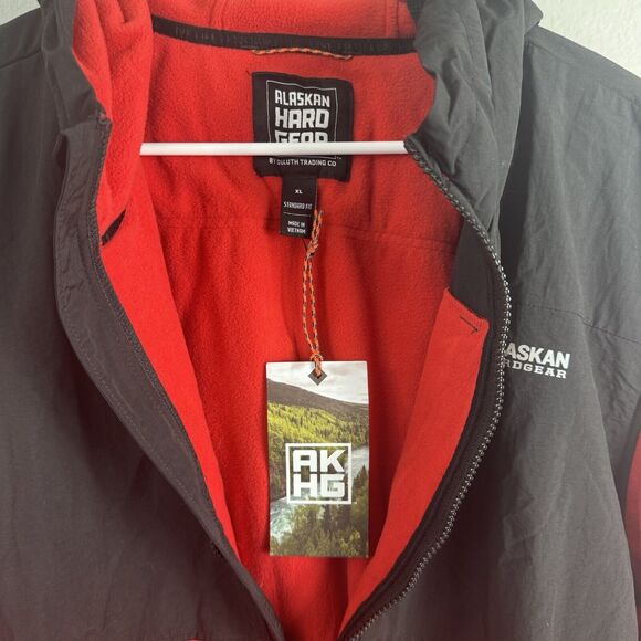 Duluth Alaskan Hardgear Jacket Mens XL Red Thaw Depth Zip Hooded Fleece NEW - Picture 8 of 10